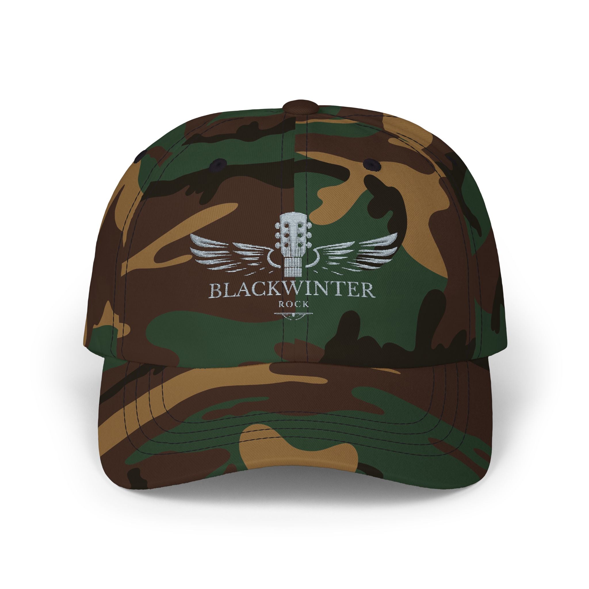 Camo 'Black Winter Rock' Wing Logo Dad Cap