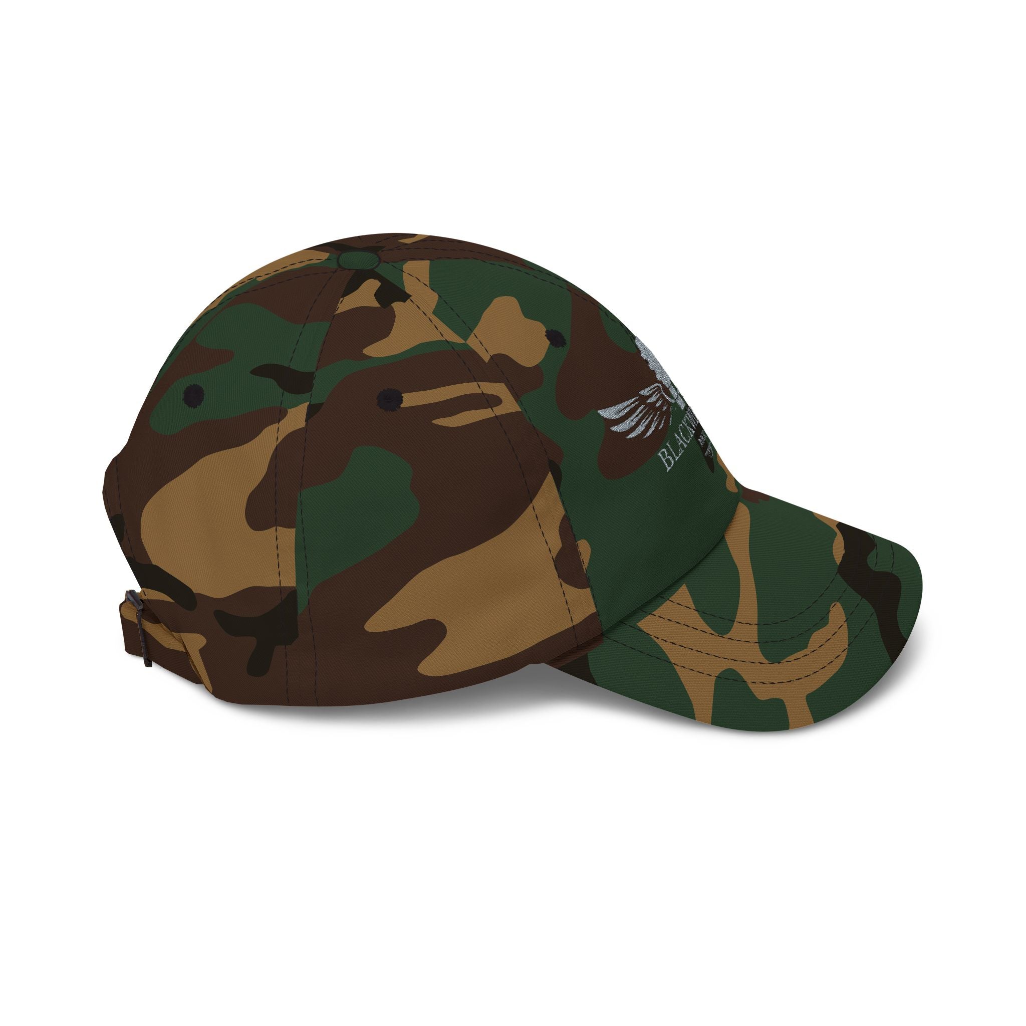 Camo 'Black Winter Rock' Wing Logo Dad Cap