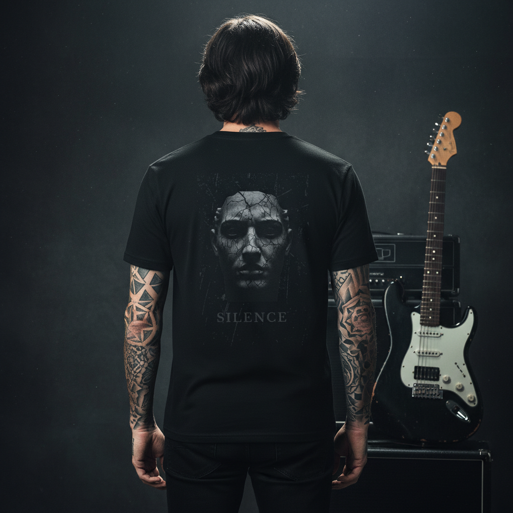 SILENCE – Black Winter Rock | Camiseta Conceptual