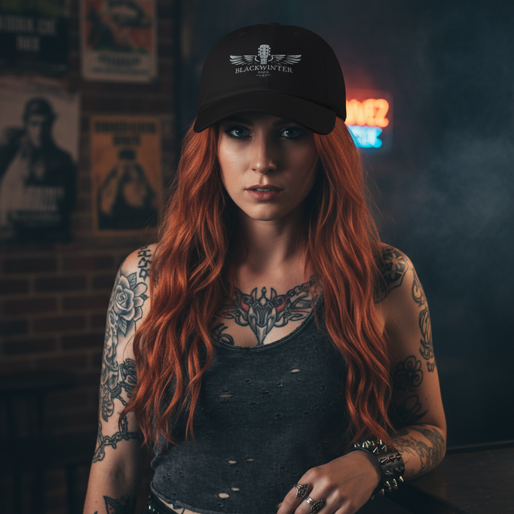 Camo 'Black Winter Rock' Wing Logo Dad Cap