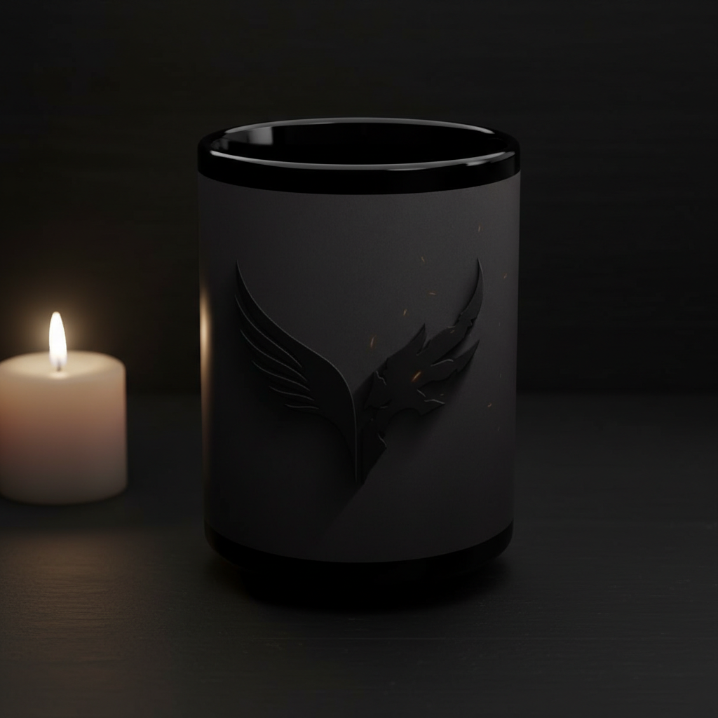 Taza Black Winter Rock – “Fui Tu Ángel, Ahora Soy Demonio”