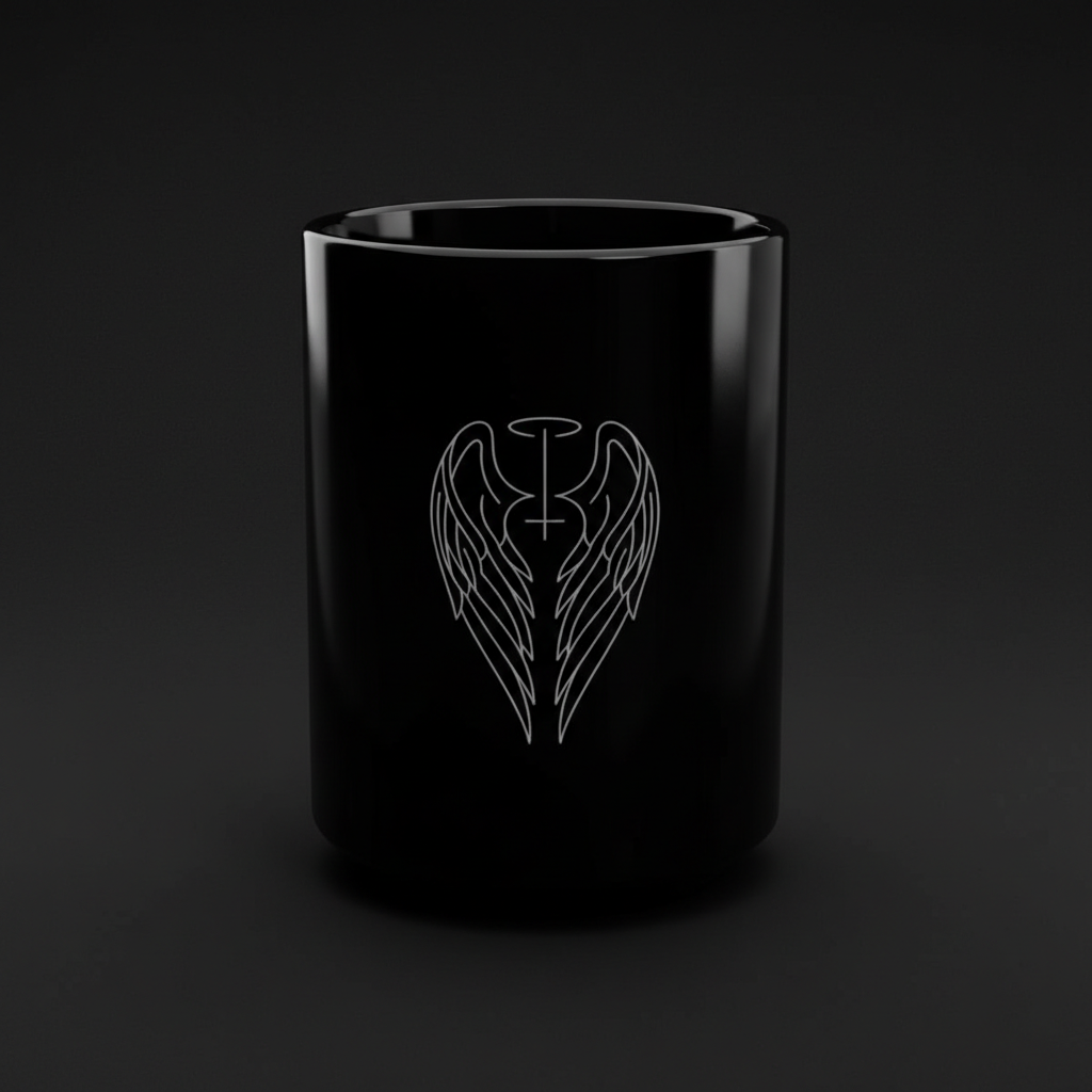 Taza Black Winter – Símbolo del Invierno— Gothic Coffee Cup